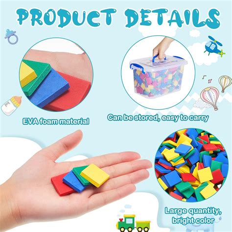 Jexine 800 Pcs Foam Square Counters Color Tiles India | Ubuy