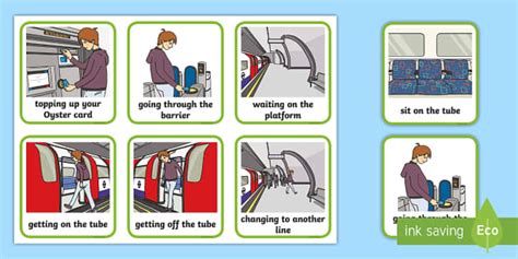 Getting the Tube Visual Support Picture Cards