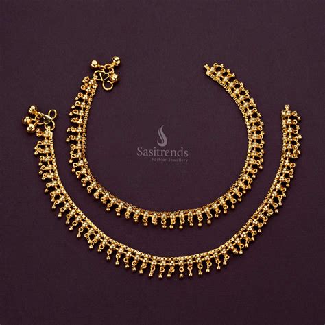 Luxurious 24K Gold Plated Anklets for Special Occasions - Sasitrends