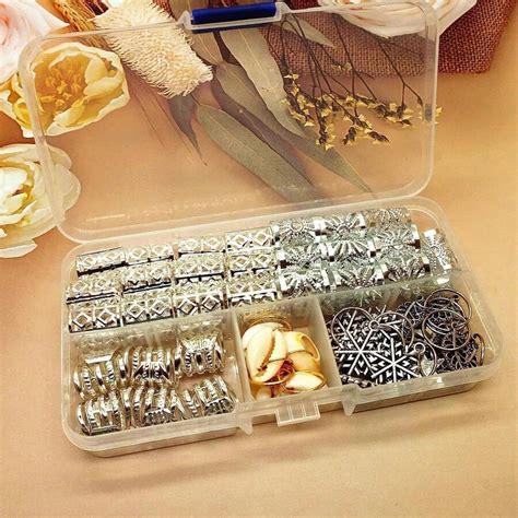 100-Piece Elegant Metal Hair Braid Clips Set, Cute Round-Shaped Hair ...