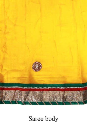 Buy Kalki Fashions Women Half and half bandhani saree in red and yellow ...