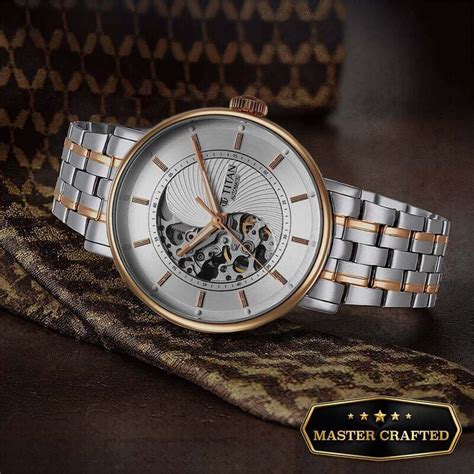 Buy Online Titan Yin Yang Skeletal Automatic Analog with White Dial ...