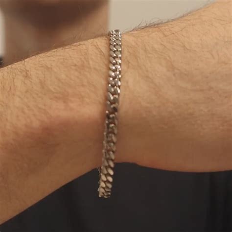 Curb Silver Bracelet For Men – The Silver Essence