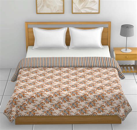 Dohar Cotton-Double Bed- Rose Bouquet Yellow N Gray – Bunkraft