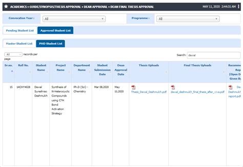 Final Thesis approval by Dean - JUNO Wiki