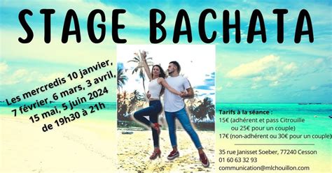 Stage de Bachata avec Emilie et Adrien - 3 avril 2024, Citrouille MLC ...