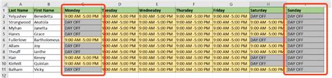 Image result for Tutorial Schedule Employees Excel