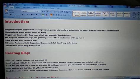 Image result for Blogger Introduction Sample