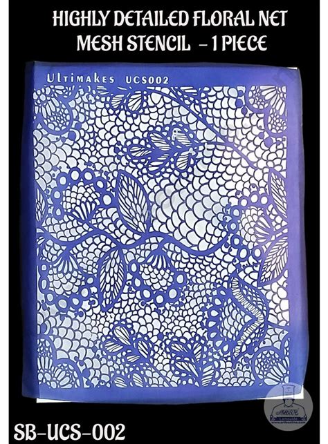 Home ULTIMAKES HIGHLY DETAILED FLORAL NET MESH STENCIL - 1 PIECE