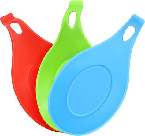 Amazon.com: 4-PACK Silicone Spoon Rest for Kitchen Counter, Kitchen ...