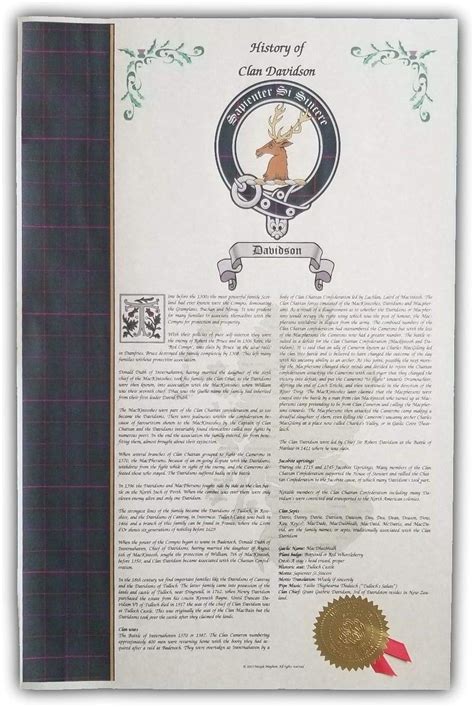 Buy Flesser Scottish Clan & Sept History 3 Print Combo - Tartan, Buckle ...