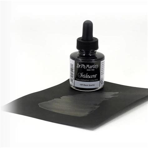 Dr. Ph Martins Iridescent Calligraphy Colors Black Sparkle 30 ML ...