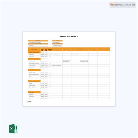 Project Schedule Schedule Excel Microsoft 的图像结果