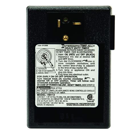 Buy Intermatic Timer,Mechanical,120V,20A,Plug In HB113 Online at Lowest ...