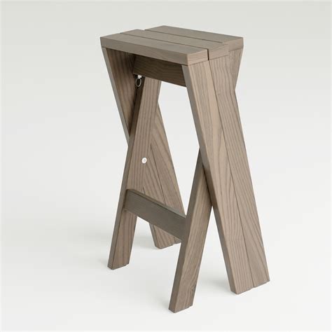 Folding and Stackable Stool in Ash