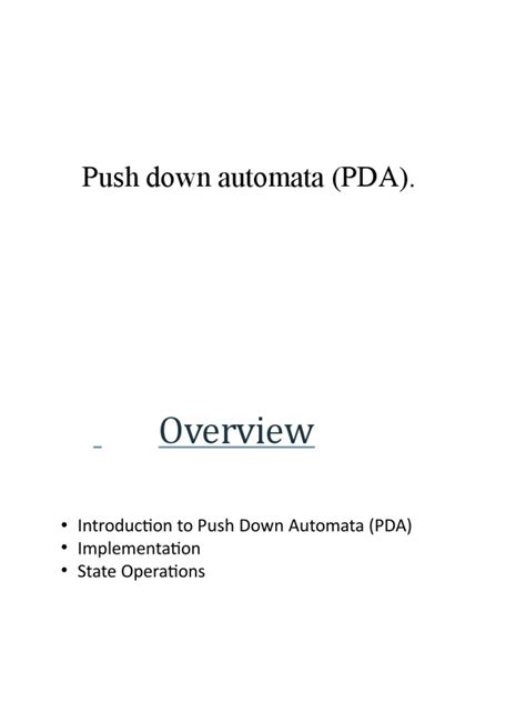 Image result for Pushdown Automata