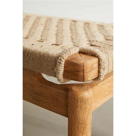 Bench Wooden — AURA ( Woven ). Buy furniture at Evolvekart – Evolvekart®
