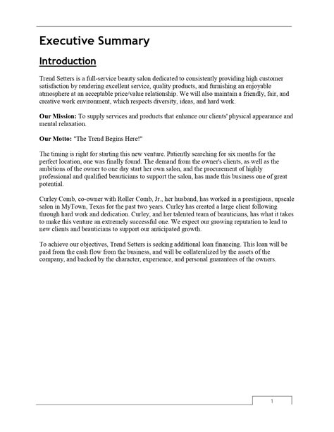 Hair Salon Business Plan Template 的图像结果