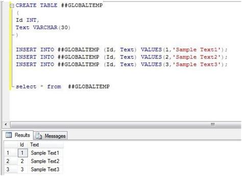 SQL Temporary Table 的图像结果