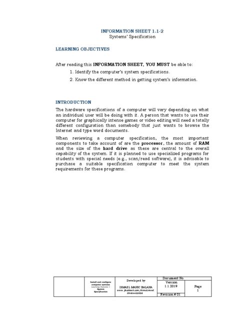 Image result for Specification Setup