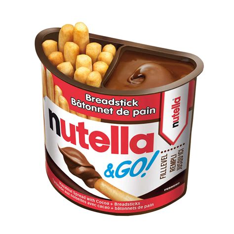 Nutella & Go Snack Packs, Chocolate Hazelnut Spread with Breadsticks ...