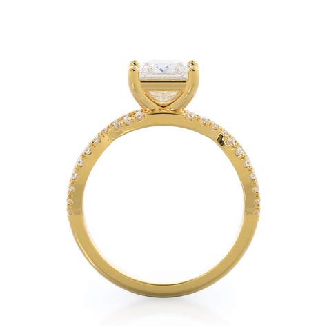 Forever Twisting 1 3/4 CTTW Round Cut Lab Grown Diamond Engagement Ring ...