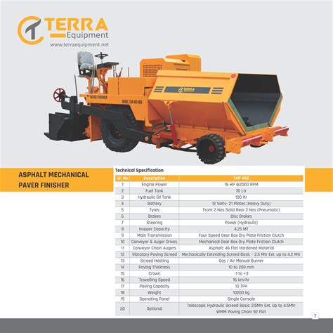 ASPHALT MECHANICAL PAVER FINISHER - Terra Equipment