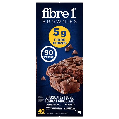 Fibre 1 Chocolatey Fudge Brownies, 40 × 25 g | Costco