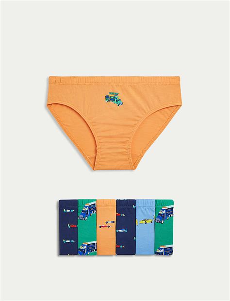 Buy 7pk Pure Cotton Transport Briefs (2-8 Years) at Marks & Spencer