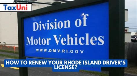 How to Renew Your Rhode Island Driver's License?