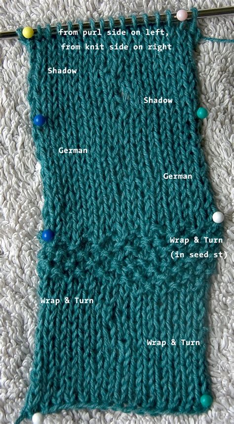 Short Row Knitting Tutorial 的图像结果