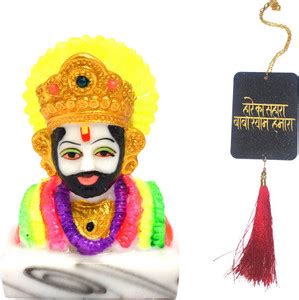 KIFAYTI KART NEW BABA SHYAM Statue with Car Hanging for CAR Office Shop ...