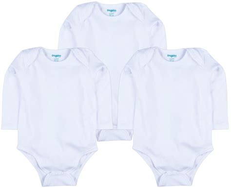 Snuggles Full Sleeves Bodysuit (Pack Of 3) - White (Newborn) : Amazon ...
