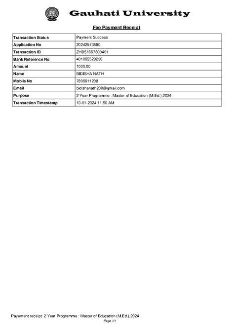 20242573880 Payment - Batchalor in Political science - Fee Payment ...