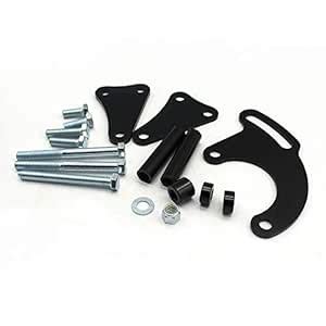 Replacement for Chevy Big Block Power Steering Pump Bracket Black Long ...