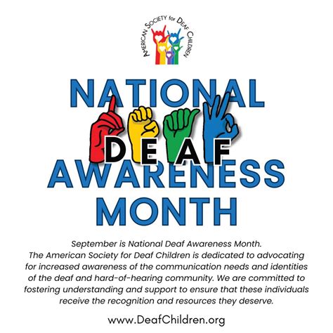 September is National Deaf Awareness Month - American Society for Deaf ...
