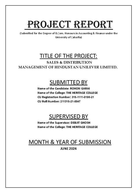 Sales & Distribution Management of HUL: Marketing Research Project ...