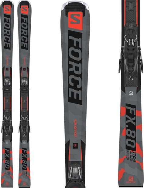 Buy Salomon S/Force FX.80 Mens Skis 156 W/M11 GW Bindings Black/Red ...