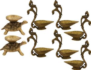 Divine Mantra Indian Diwali Oil Lamp Pooja Diya Brass Light Puja ...