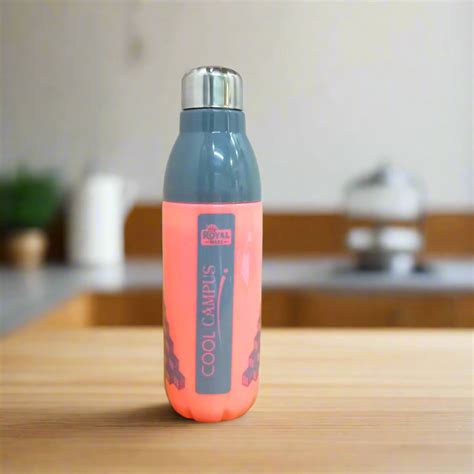 AM5862 ROYAL WARE Cool Campus 800ml Plastic Water Bottle & Steel Cap f ...