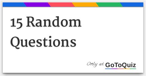 Image result for 15 Random Questions Tag