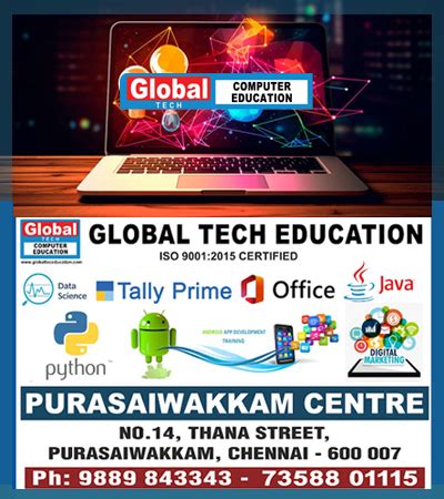 Global Tech Computer Education Purasawalkam Chennai