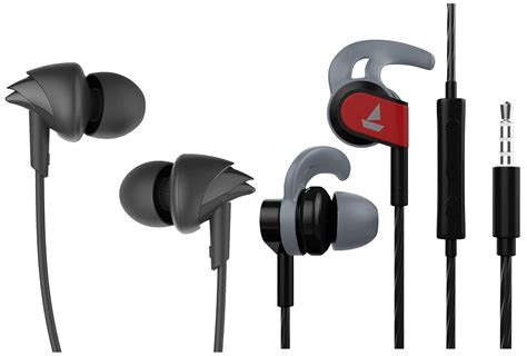 boAt BassHeads 100 in-Ear Wired Headphones with Mic (Black) & Bassheads ...