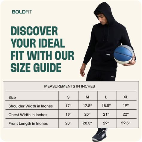 Size Chart Hoodie – Boldfit