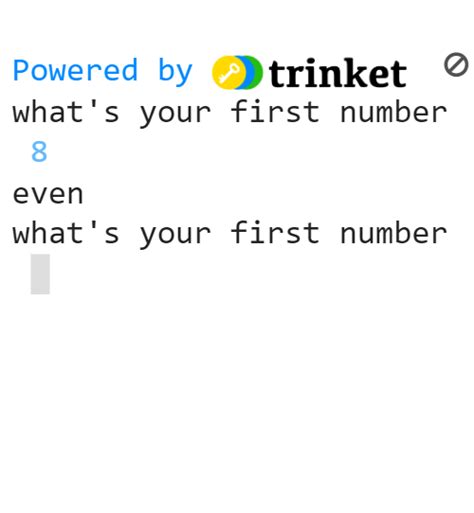 Trinket.io Python 的图像结果