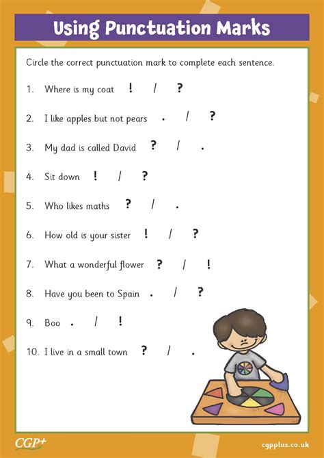Punctuation Worksheet How to Use Punctuation Marks - Educational Images | Picstank