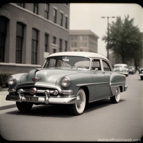 1950s Vintage Car Poster | Stable Diffusion Online