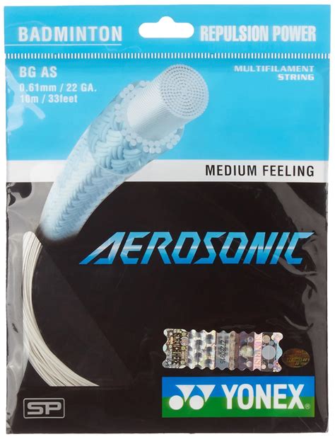 Buy YONEX Microfiber Aerosonic Badminton String, White Online at Low ...