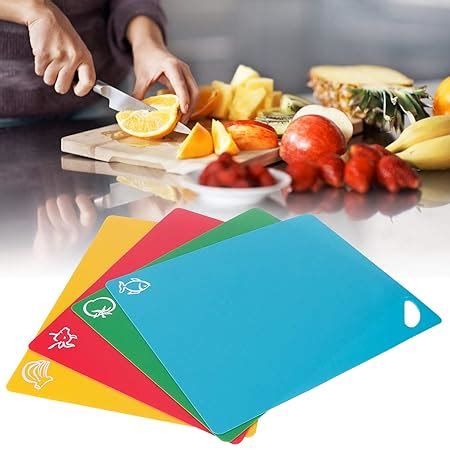 Buy Food Cutting Board, Durable Matte 4Pcs Vegetable Cutting Board, for ...