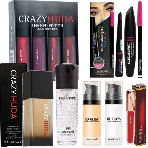 Buy Crazy Huda Full Coverage Foundation & Prep + Prime Primer, Red ...